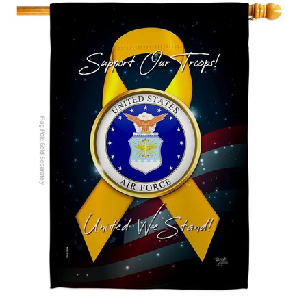 Gardencontrol 28 x 40 in. Support Air Force House Flag with Armed Forces Double-Sided Vertical Flags Banner GA4179097